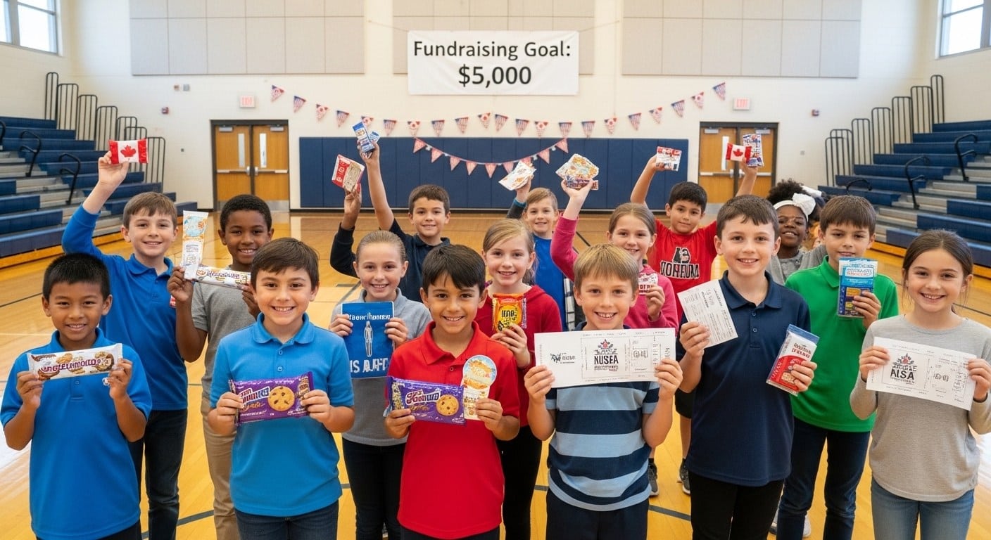 North American students participating in structured school fundraising campaign.